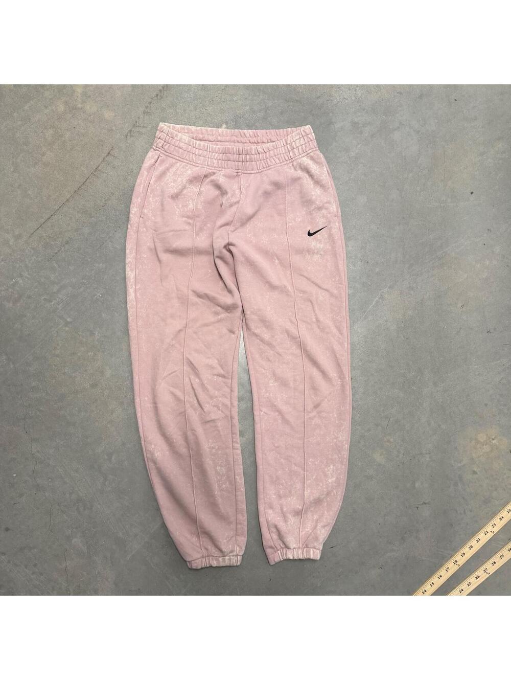 Nike Women’s Small Pink Acid Wash Sweatpants Embroidered Swoosh Joggers